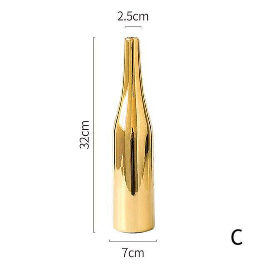 Μοντέρνο χρυσό μεταλλικό βάζο Γ