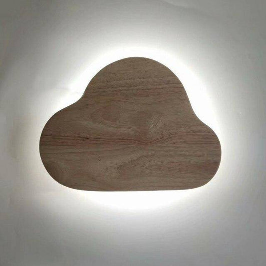 Σύννεφο ξύλινο φως τοίχου