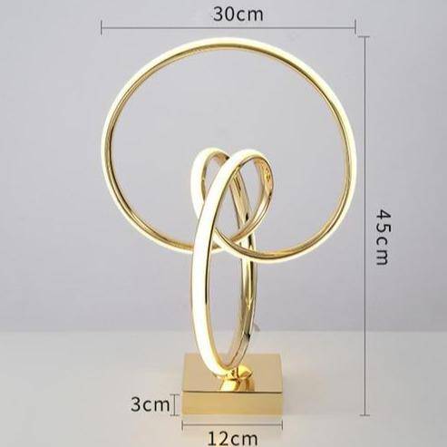 Μοντέρνα σχεδίαση κομοδίνο με LED Golden Spiral Art