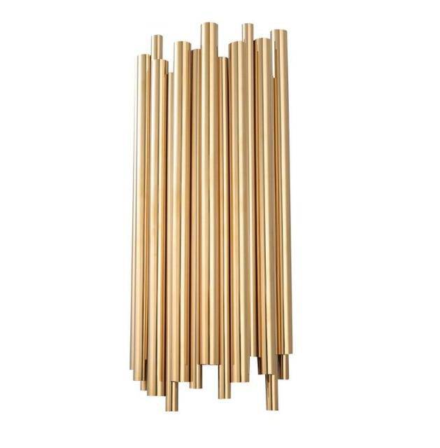 Φωτιστικό τοίχου LED επώνυμα σε χρυσό μέταλλο, στυλ λαμπερού