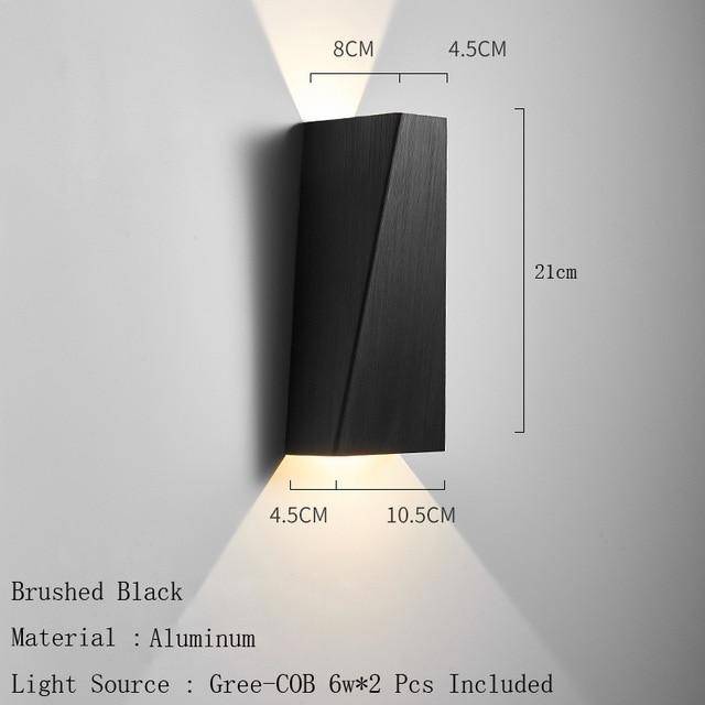 Φωτιστικό τοίχου LED με υφασμάτινο αμπαζούρ Απλίκα