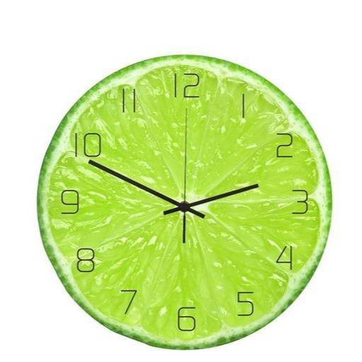 Στρογγυλό ρολόι τοίχου σε στυλ Coktail Lime
