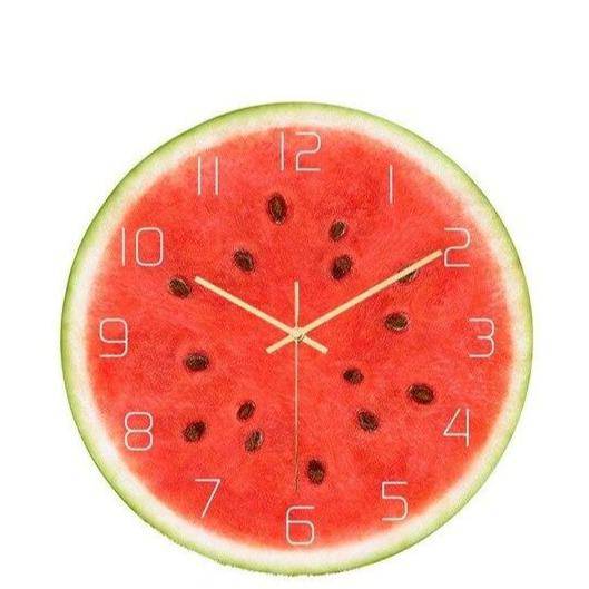 Στρογγυλό ρολόι τοίχου σε στυλ καρπούζι