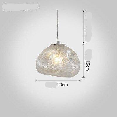 Κρεμαστό φως LED σχεδιαστή σε παραμορφωμένο γυαλί σε χρώμα Lofty