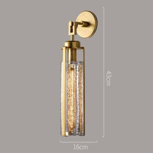 Φωτιστικό τοίχου LED σχεδιαστή σε ρετρό μέταλλο και γυαλί πολυτελείας