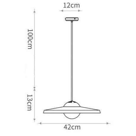 Κρεμαστό φωτιστικό LED σχεδιαστή με χάλκινο καπάκι πολυτελείας