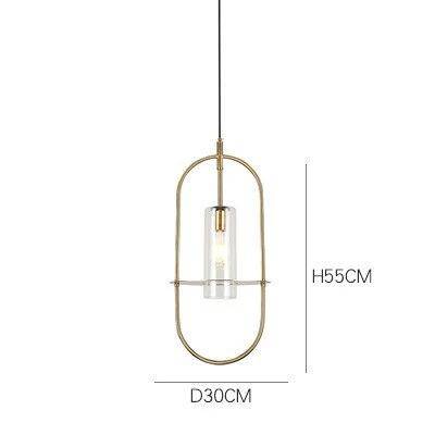 Κρεμαστό φως LED σχεδιαστή με στρογγυλεμένο γυαλί και βιομηχανικό μέταλλο