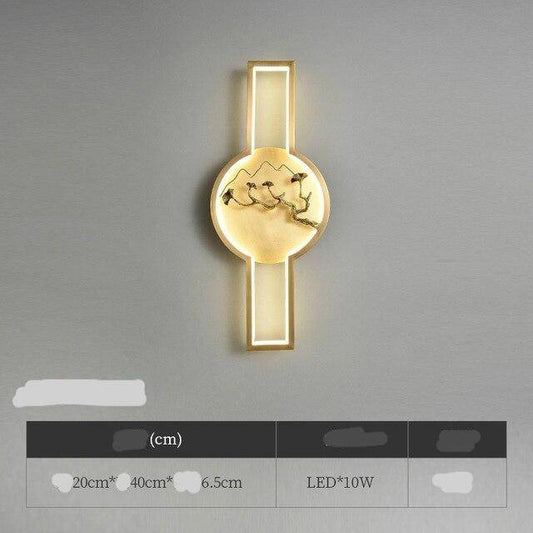 Φωτιστικό τοίχου LED με κυκλικό σχέδιο ιαπωνικού στυλ