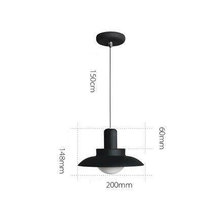 Κρεμαστό φωτιστικό σχεδιαστή με στρογγυλεμένο μεταλλικό αμπαζούρ LED