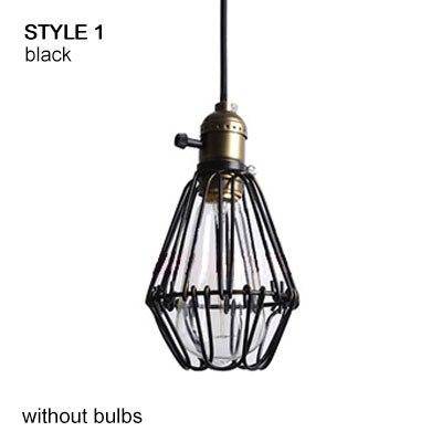 Πρίζα κρεμαστό φωτιστικό κλουβί σε στυλ ρετρό vintage