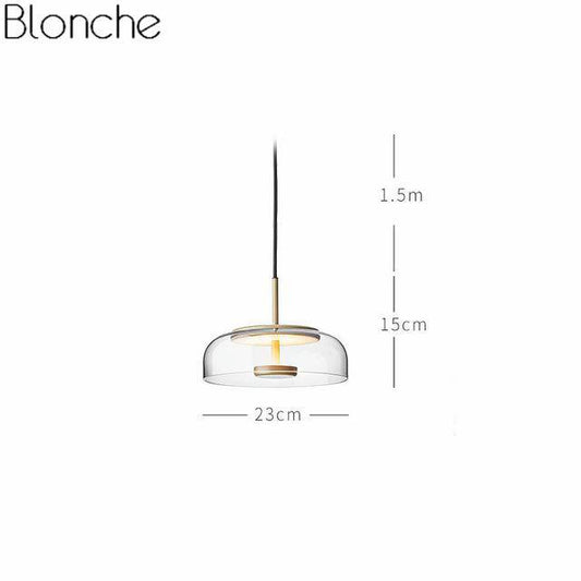 Κρεμαστό φωτιστικό LED σχεδιαστή με αμπαζούρ Clear glass
