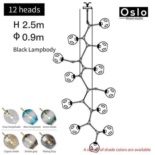 Φωτιστικό τοίχου LED σχεδιαστή από κρυστάλλινο γυαλί και χρυσό σφυρήλατο μέταλλο