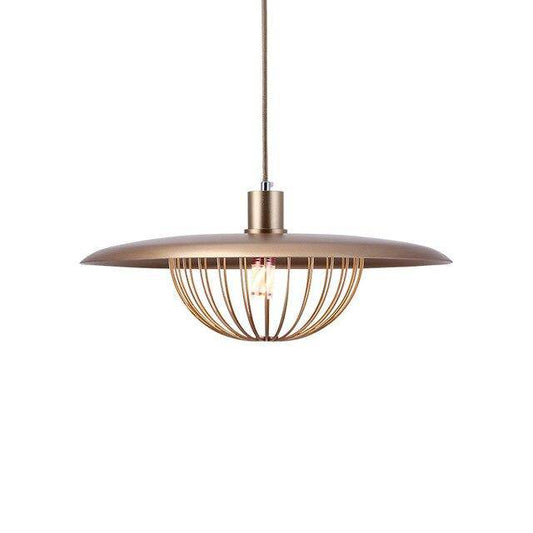 Κρεμαστό φωτιστικό μακρύ χρυσό σχέδιο κλουβιού