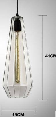 Φωτιστικό κρεμαστό ρετρό καπνιστό γυαλί