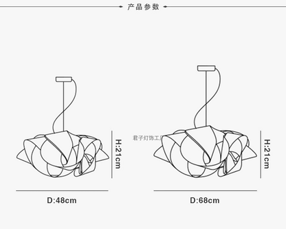 Κρεμαστό φως Italian Slamp Fabula λευκό λουλούδι