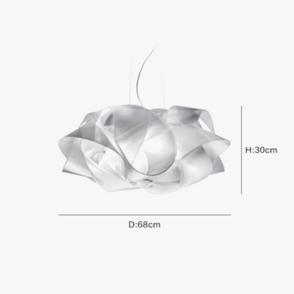 Κρεμαστό φως Italian Slamp Fabula λευκό λουλούδι