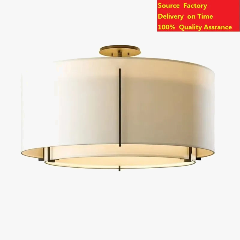 Φωτιστικό οροφής κινέζικου στυλ LED Simplicity Art Fabric Στρογγυλό