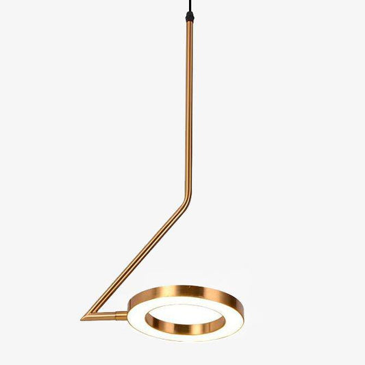 Κρεμαστό φωτιστικό LED σε χρυσό σχέδιο με στρογγυλό φωτιστικό