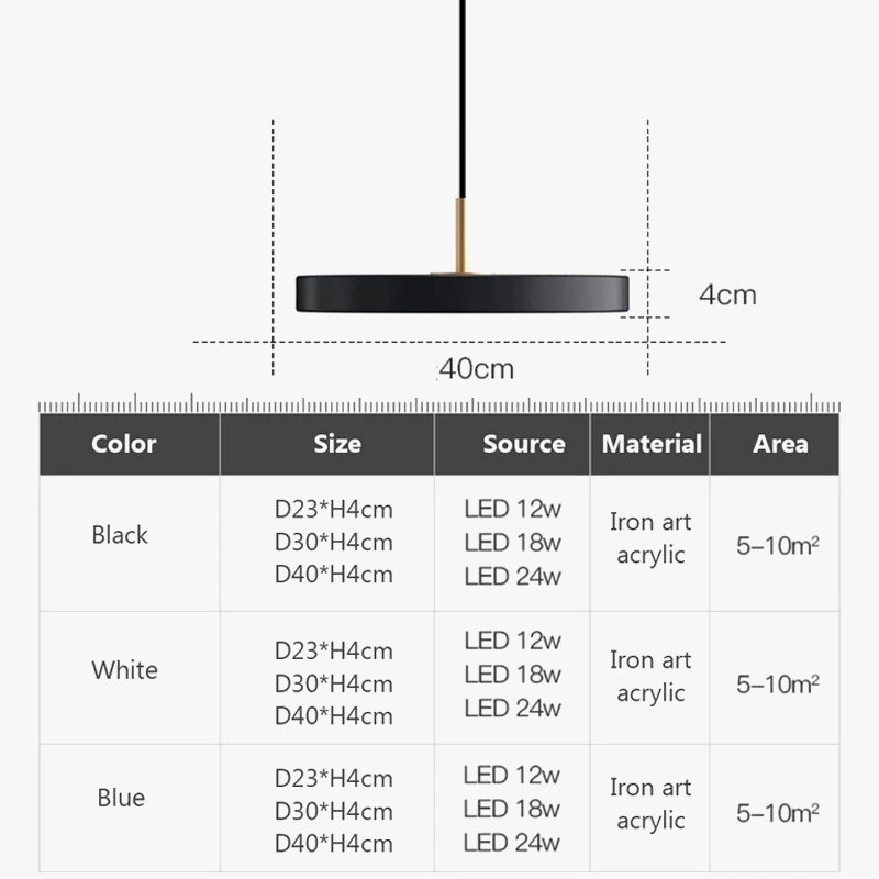 Κρεμαστό φωτιστικό LED Nordic design 23-40cm