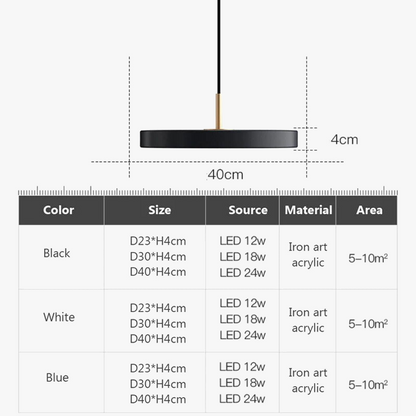 Κρεμαστό φωτιστικό LED Nordic design 23-40cm