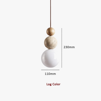 Κρεμαστό φωτιστικό LED σε σχήμα στρογγυλής κολοκυθιάς σε κίτρινο τοφ Wabi Sabi