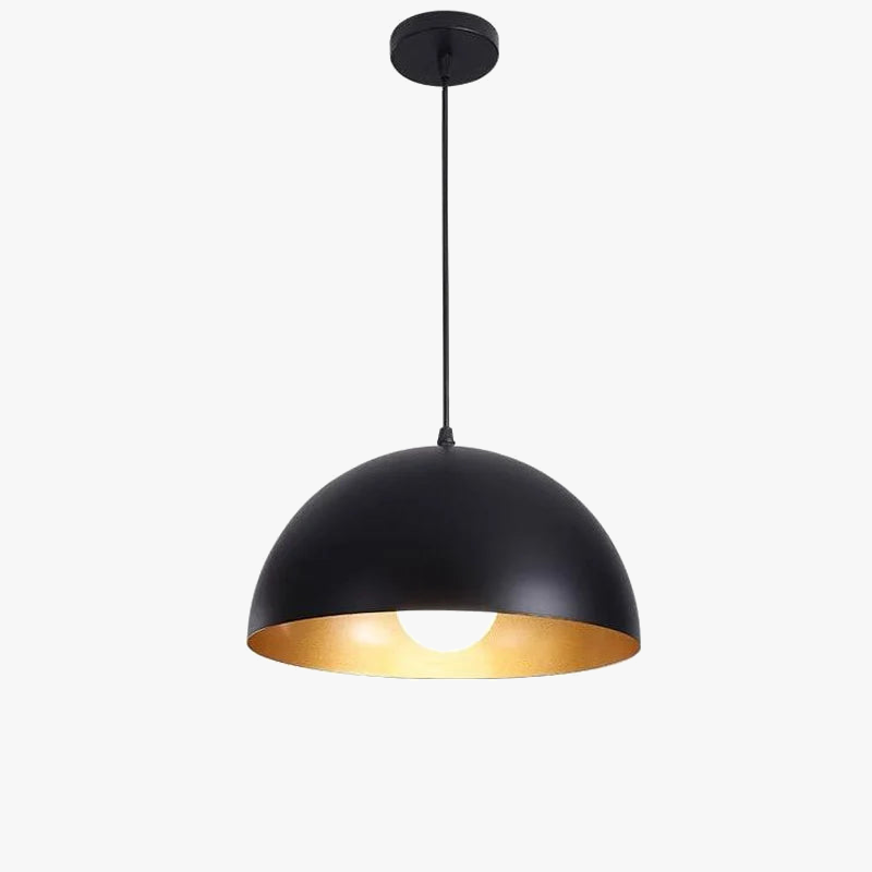 Κρεμαστό φωτιστικό Loft Retro με αμπαζούρ μισής μπάλας