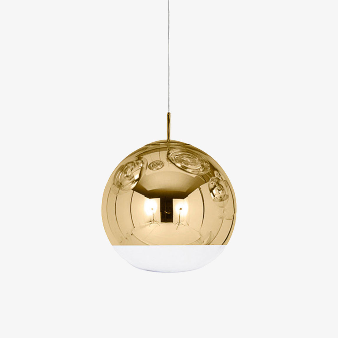 Μοντέρνο κρεμαστό φωτιστικό σε σχέδιο Globe ball (χρυσό ή ασημί)