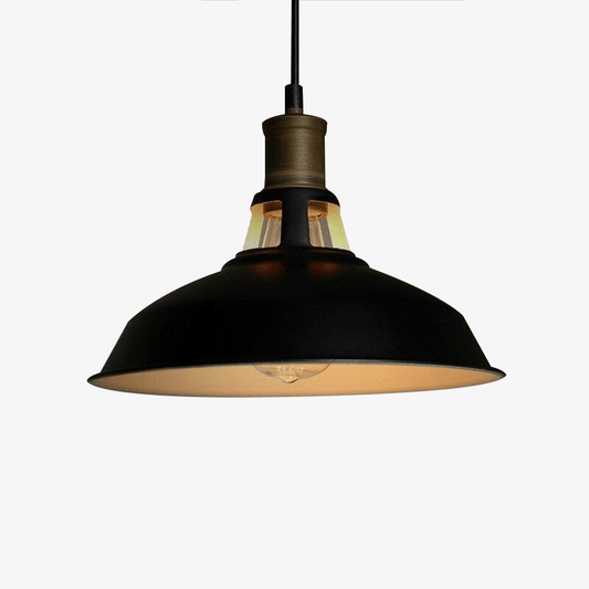 Vintage κωνικό μεταλλικό κρεμαστό φωτιστικό Edison