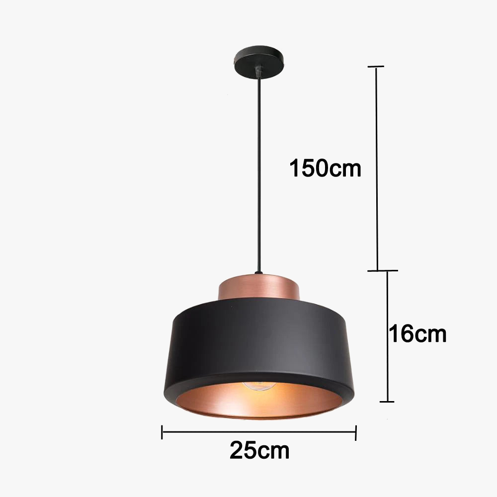 Vintage μεταλλικό κρεμαστό φωτιστικό και βάση χρωμίου