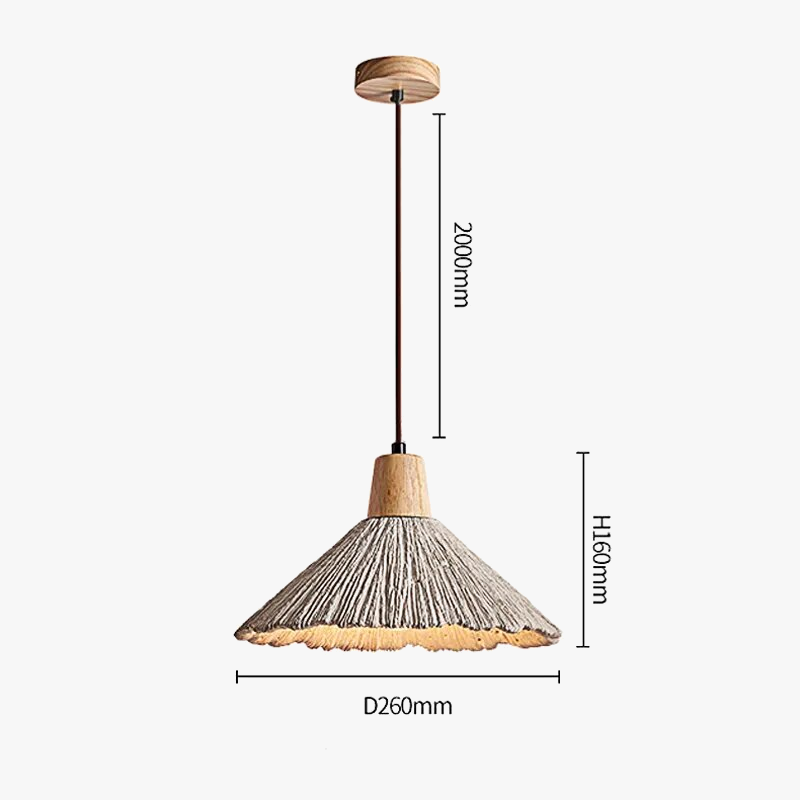 Κρεμαστό ριγέ κωνικό φωτιστικό Wabi Sabi Nordic