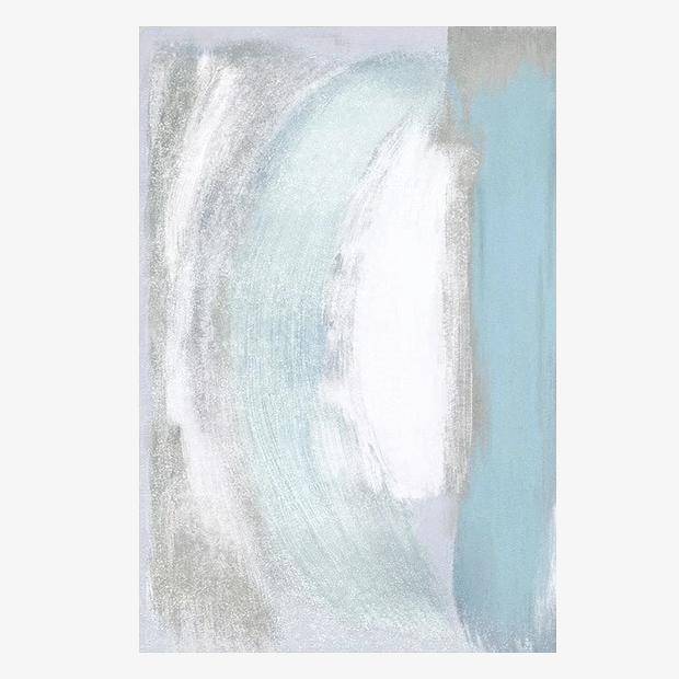 Splice Abstract μπλε και άσπρο σύγχρονο ορθογώνιο χαλί περιοχής