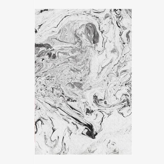 Splice Abstract Μαύρο και άσπρο σύγχρονο ορθογώνιο χαλί περιοχής