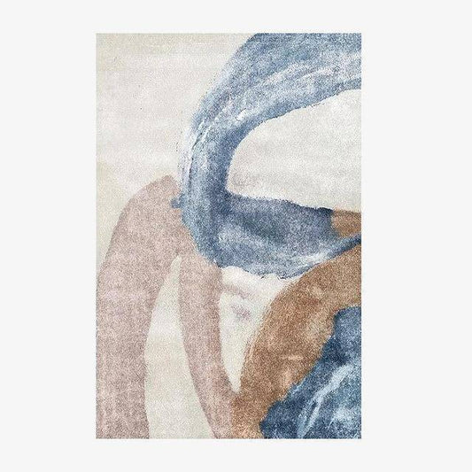 Ορθογώνιο χαλί με σημάδια πινέλου Χαλιά